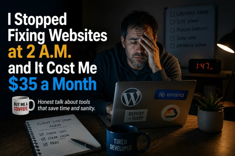 I Stopped Fixing Websites at 2 A.M. and It Cost Me $35 a Month
